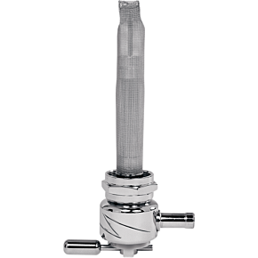 Round Fuel Valve - Lightning Chrome - 22mm 6311-CL