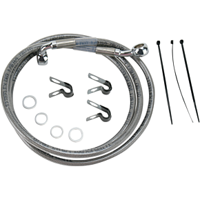 Brake Line - Front - +10" - Stainless Steel 1741-2653