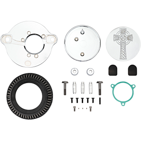 La Choppers Celtic Cross Air Cleaner - Chrome - M8 LA-2397-03