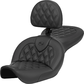 Roadsofa™ Seat - with Backrest - Lattice Stitch - FXDWG '96-'23 896-05-182BR