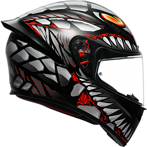 K1 S Helmet - Lyzard - Matte Black/Gray/Red - Small 2118394003-044-S