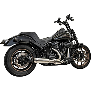 2-into-1 Exhaust System with Superbike Muffler - Stainless Steel 1S77SSE
