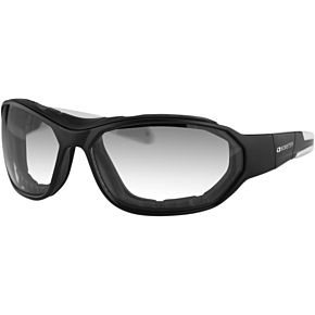 Bobster Force Convertible Sunglasses - Matte Black - Clear Photochromic