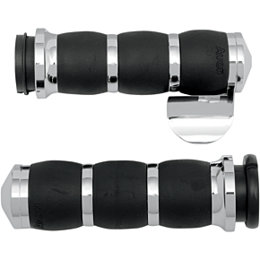 Grips - Velvet Air - Throttle Boss - Chrome AIR-93-BOSS