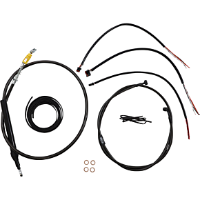 Cable Kit - Quick Connect - 18" - 20" Ape Hanger Handlebars - Midnight LA-8156KT2-19M