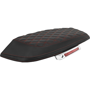 Saddlebag Lid Covers - Lattice - Red Stitch - FLH/FLT '23-'25 L870-23-18404