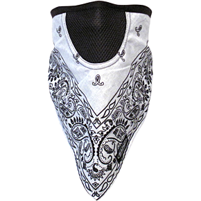 Face Mask - Facefit -  White Paisley FMV-208