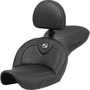 Roadsofa™ Seat - with Backrest - Carbon Fiber - FXDWG '96-'03 896-05-185BR