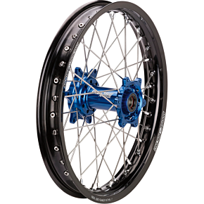 SX-1 Complete Wheel - Rear - Black Wheel/Blue Hub - 19"x2.15" - Yamaha 0204-0629