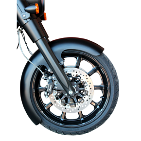 Klock Werks Wrapper Front Fender - Black - Steel - 16"-19" KW05-01-0468