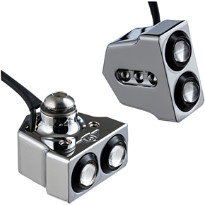 LED Side Mount Turn Signal - Chrome/Red 05-208-RC