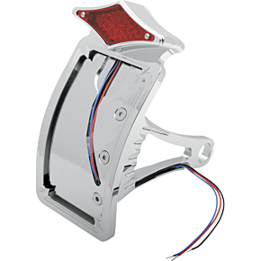 Side Mount Taillight/License Plate Mount - Curved Vertical - Diamond 2010-0557