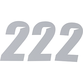 Slash Number Plate - #2 - White - 6" 45-30-2