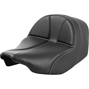 Dominator Solo Seat - Carbon Fiber w/ Silver Stitch - FLT/FLH '23-'24 823-07-0042