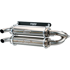 Dual Slip-On Mufflers - Brushed Stainless Steel TR-4186S-SS