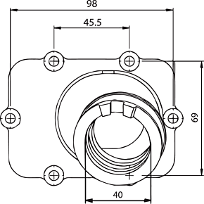 Carburetor Flange - Ski-Doo 104599