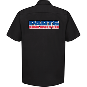 Parts Unlimited Shop Shirt - Black - 2XL PSU37ST24BK2X