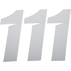 Slash Number Plate - #1 - White - 7" 45-32-1