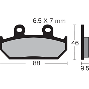 Vesrah Semi-Metallic Brake Pads - VD-143/2 VD-143/2