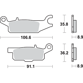 Off-Road Sintered Brake Pads - YFM 852SI