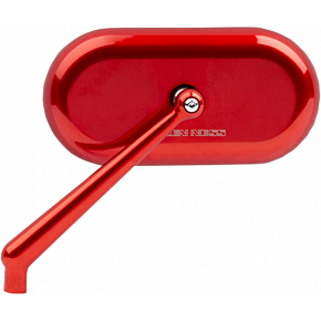 Mirror - Side View - Oval - Red - Left 13-176