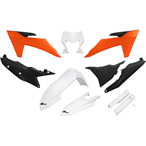 Body Kit - Black/Orange/White - KTM - EX '24-'25 KTKIT530F@444