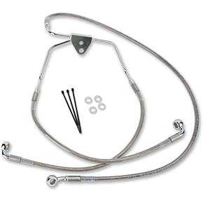 Brake Line - Front - +2" - Touring - Stainless Steel 1741-2624