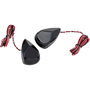 Alloy Art Turn Signal - Black - Smoke/Red MRL-2B