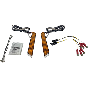 Custom Dynamics LED Fork Light - Amber - Chrome CD-FORK-UNV-AC