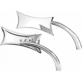 Mirror - Micro - Four-Point - Side View - Rectangle - Chrome - Left 13-416