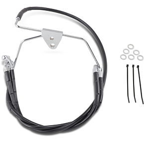 Brake Line - Front - Black - +6" - FLH '96-'07 1741-2517
