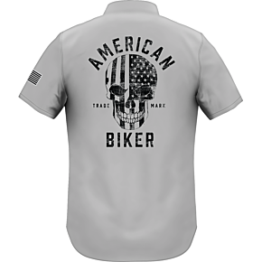 Biker Sam Lightweight Shirt - Gray/Black - Large ABBSAM11ST74GYLR