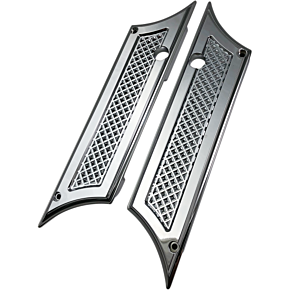 Eddie Trotta Designs Saddlebag Latch Covers - Diamond Cut C TC981