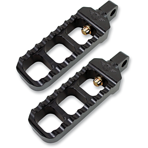 Adjustable Serrated Footpegs - Narrow - Black 08-61-5B