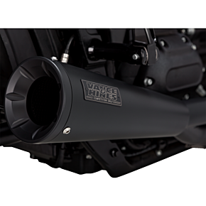 2-into-1 Upsweep Exhaust System - Black - Stainless Steel 47323