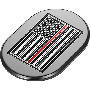 Antenna Cover - Right Rear Fender - Red Line American Flag - Black FD75-AC-BLK-RT