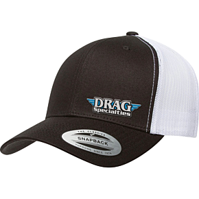 Drag Specialties Mesh Snapback Hat - Black/White 2501-4045