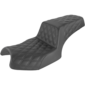 Step Up Seat - Lattice Stitched - Black - Indian