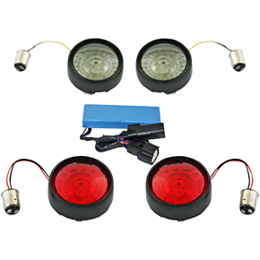 Custom Dynamics Full Bullet Turn Signal Conversion Kit  - Black PB-SS-BB-B
