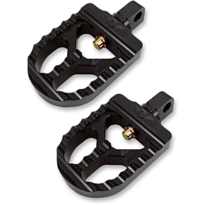 Adjustable Serrated Short Footpegs - Black 08-57-1