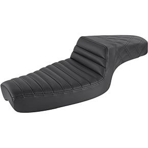 Saddlemen Step Up Seat - Tuck and Roll/Lattice Stitched - Black