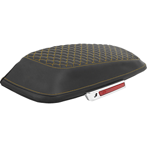 Saddlebag Lid Covers - Dragon Scale - Gold Stitch - FLH/FLT '14-'25 L870-14-20907