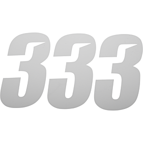 Slash Number Plate - #3 - White - 7" 45-32-3