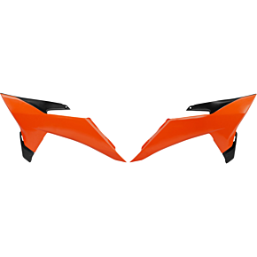 Radiator Covers - Orange/Black - KTM KT05025#127