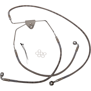 Brake Line - Front - +8" - Touring - Stainless Steel 1741-2627