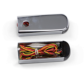 LED Strut Light - Smoke/Red Chrome FLHC SSL-BR-2C