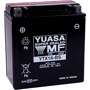 YUASA BATTERY AGM Battery - YTX16-BS .78 L YUAM32X6S
