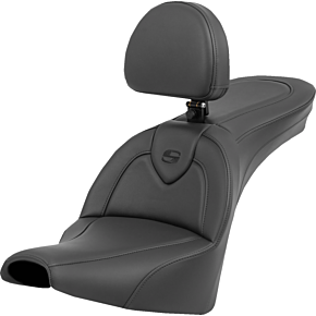 Roadsofa™ Seat - with Backrest - Black/Black Stitching - FXBB/FXST '18-'24 818-30-187BR