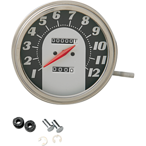 5" MPH FL-Style 1:1 Speedometer -  '62-'67 Black Face DS-243883