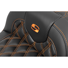 RoadSofa™ Seat - without Backrest - Carbon Fiber - Orange Stitch - FL/FX '23-'24 823-07-20603